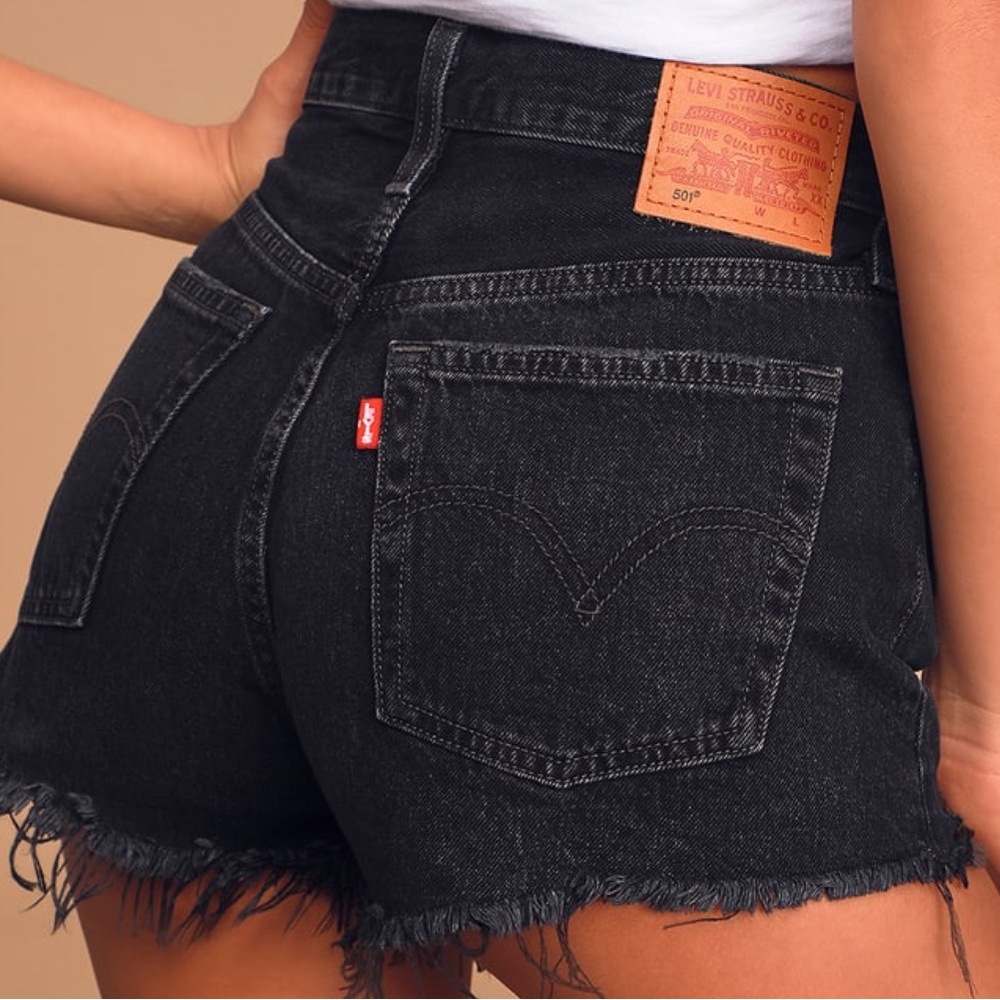 Levi 501 Black Shorts